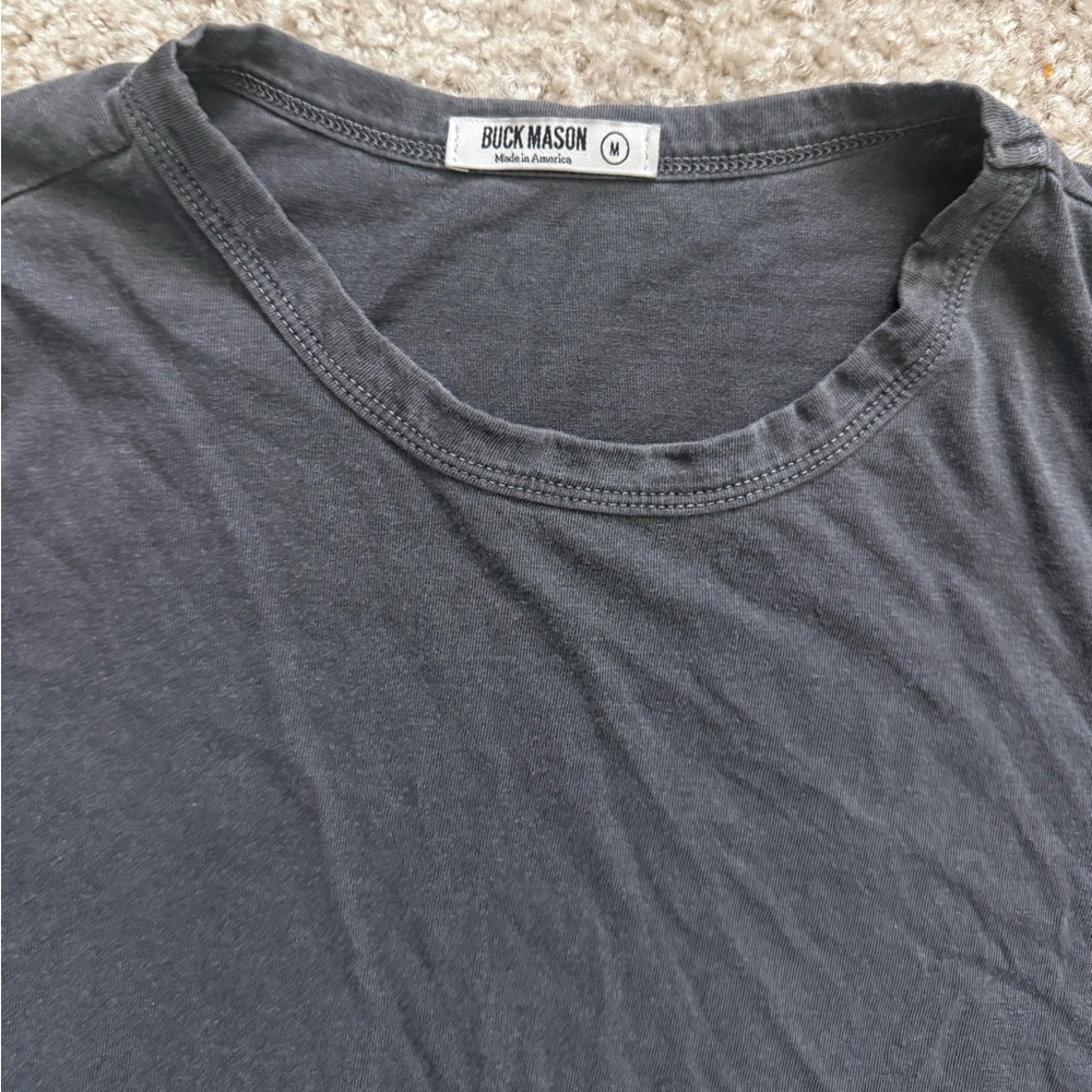 Buck Mason washed black M tshirt Pima